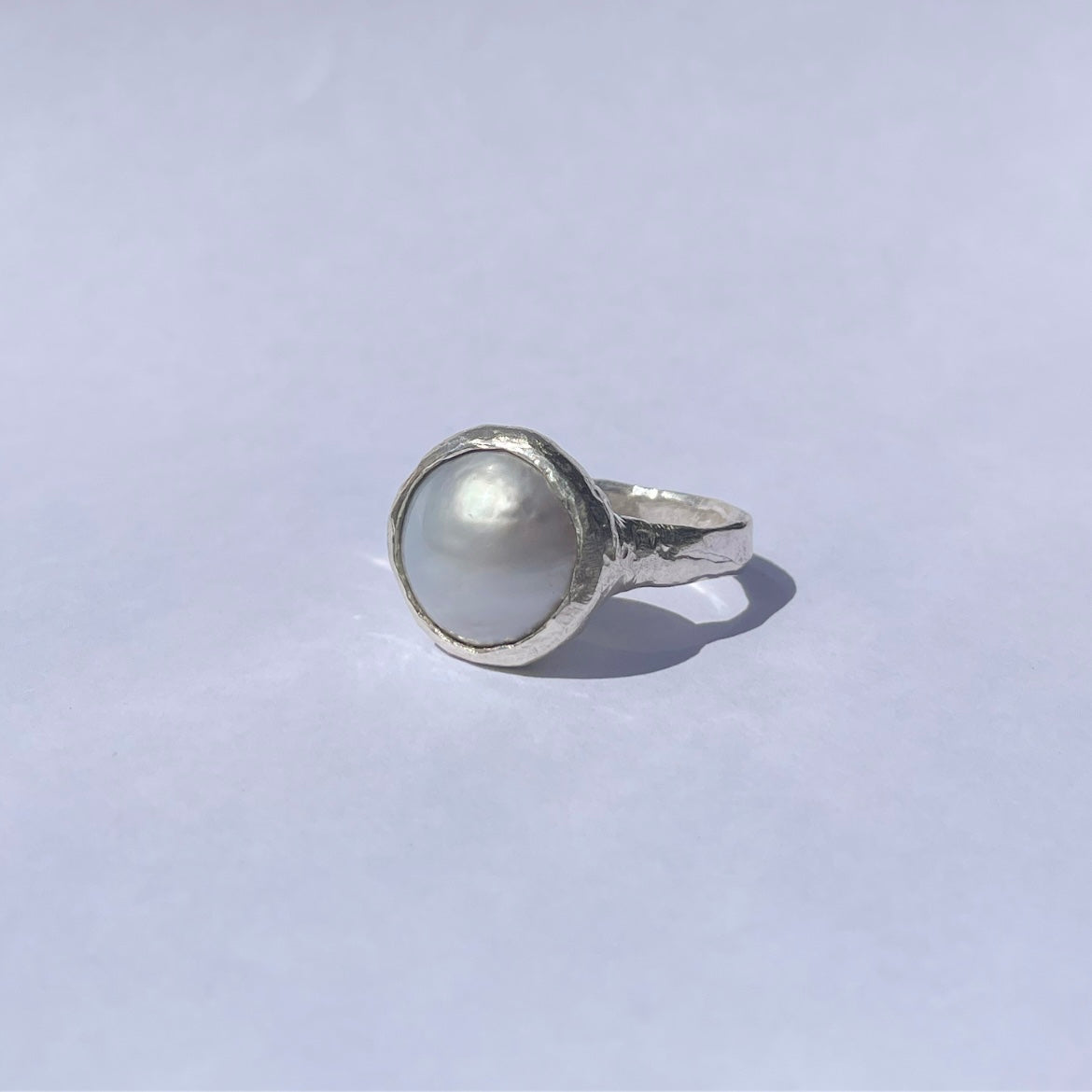 chunky mabe pearl ring