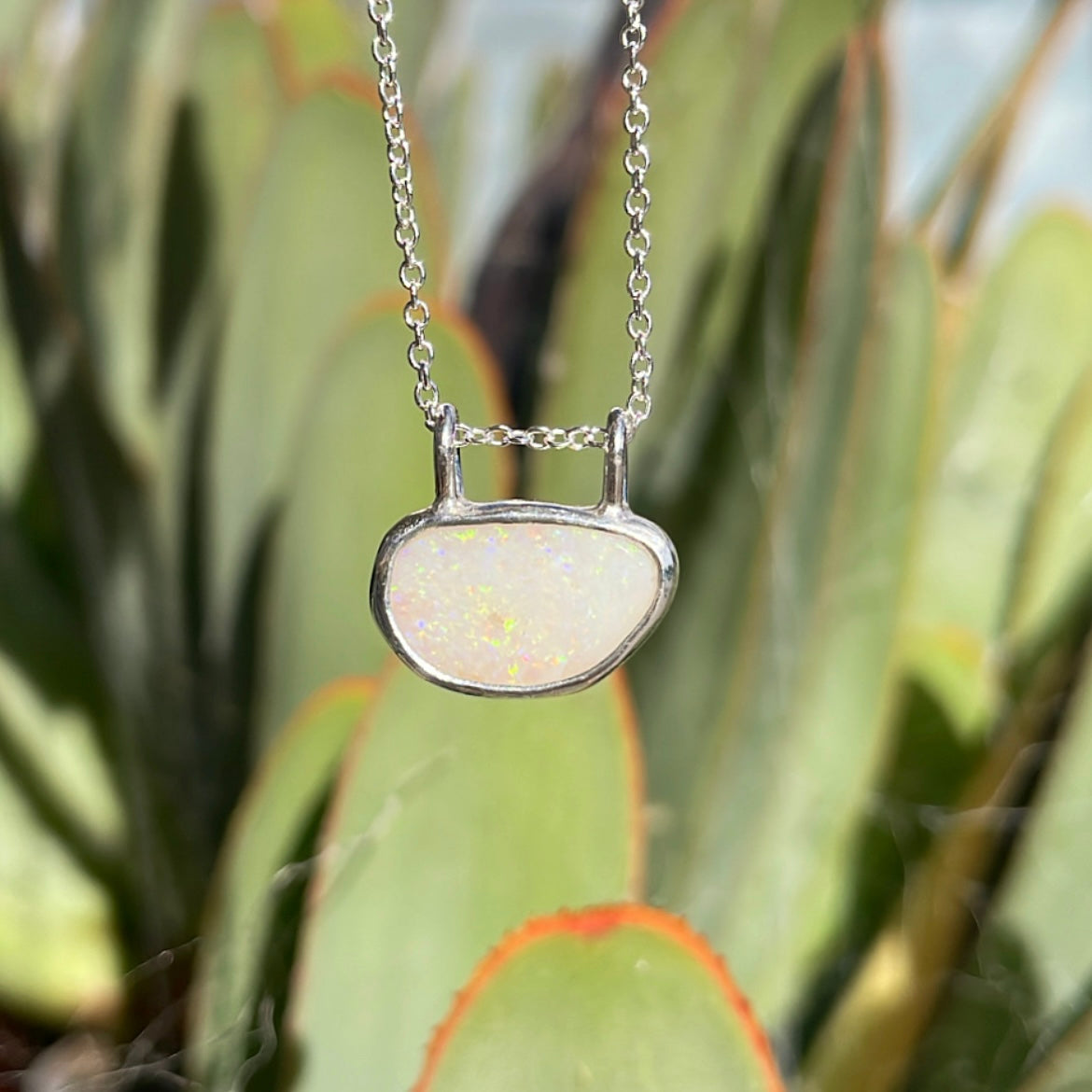 white opal necklace