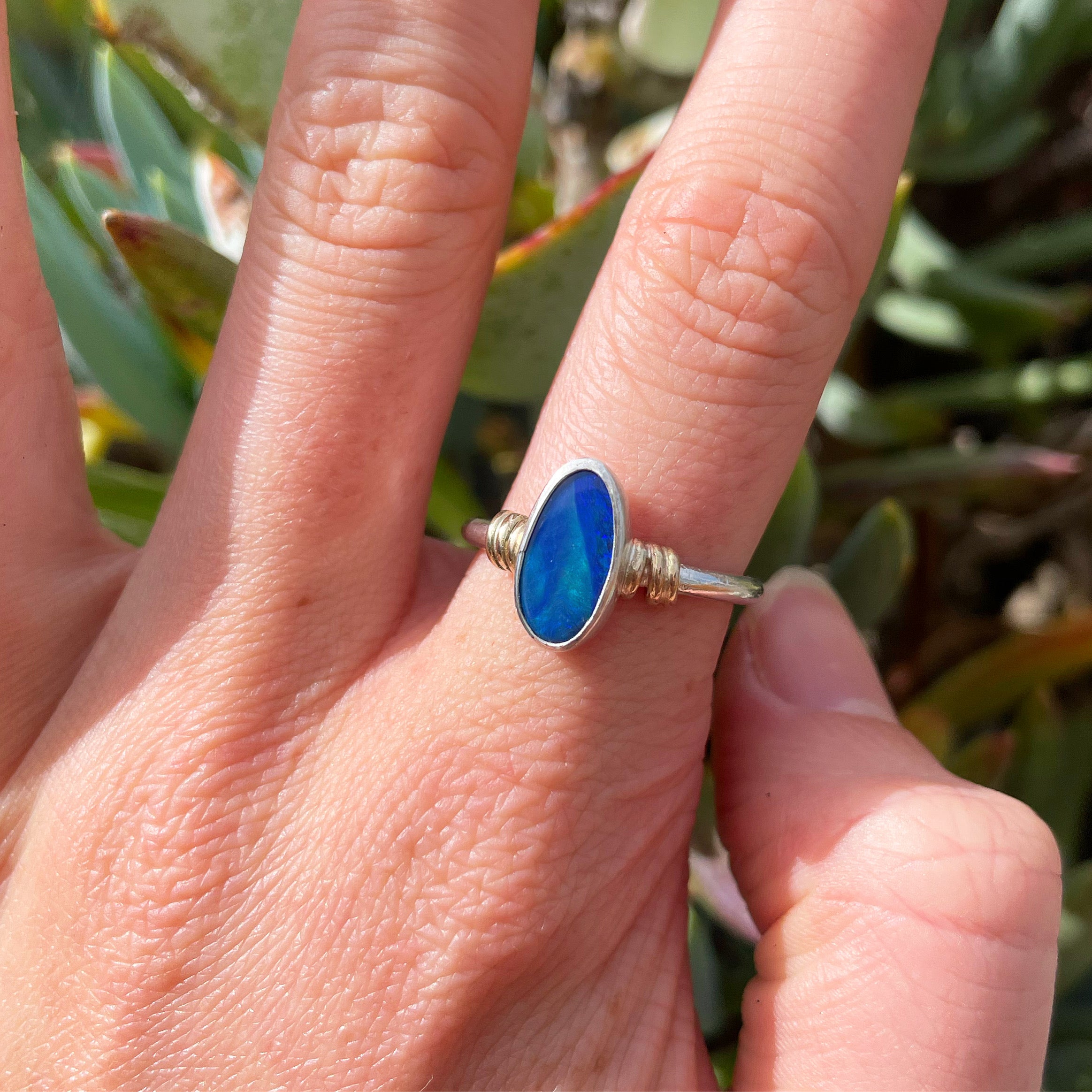 opal coil ring