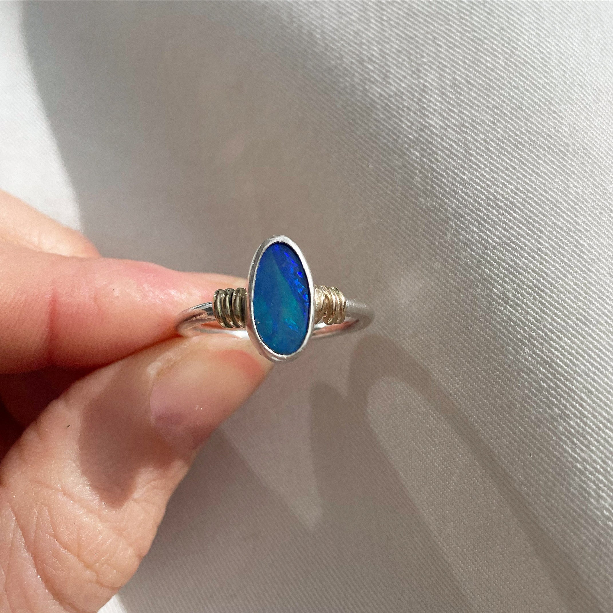 opal coil ring